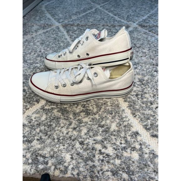 White Low Top Converse All Star - Women's 8, Men's 6 - Picture 6 of 7